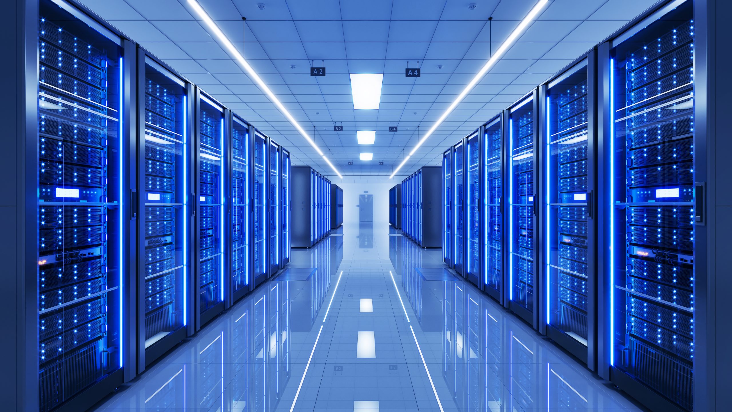 Data center servers racks
